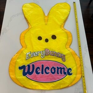 Decorative Outdoor Flag EveryBunny Welcome Yellow Bunny Peeps